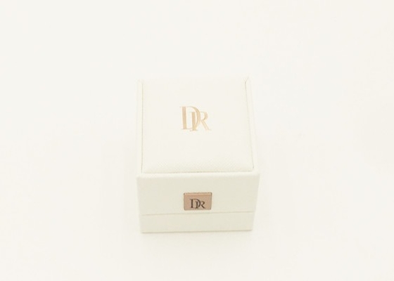 Reinweiß-vorzügliche Luxus-Ring Jewelry Box Velvet Lining-Stützkundenspezifische Geschenkbox