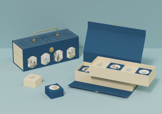 Maschinenhälfte importierte super weißes Rindleder-Schokoladen-Geschenkbox-Luxushotel