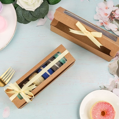 25 Satz Macaron-Auswahlrahmen mit klarem Fenster-Band 6 Macaron