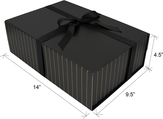 Langes Band-magnetische Geschenkbox-Pappe Matte Black