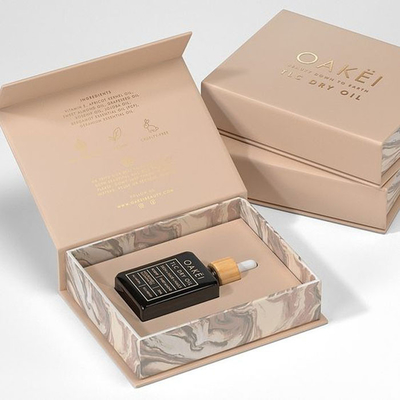 Des Logoluxusrosas des Druckes kundenspezifisches skincare Parfüm Papier aufbereiteter des kosmetischen Verpackenkasten des ätherischen Öls Produktgeschenks