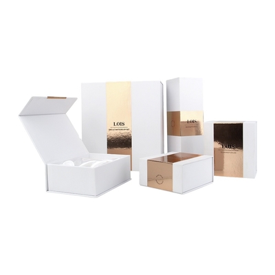 Eco-Papier-Pappkosmetische LuxusGeschenkbox-weißes magnetisches mit Logo