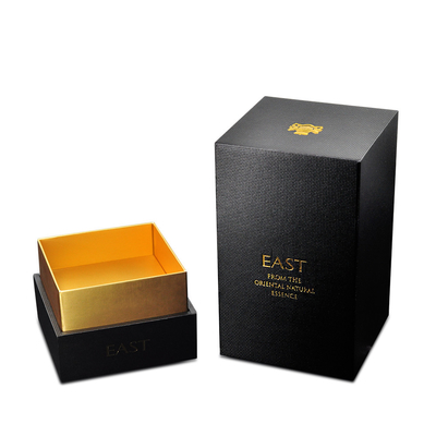 Leere schwarze Pappkosmetik-Verpackenparfüm-Kasten kundengebundenes Logo