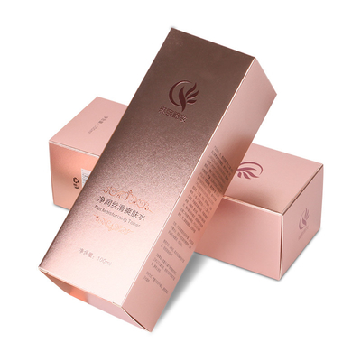Flaschen-kosmetischer Luxuskasten Rose Gold Paper Packaging der Hautpflege-100ml