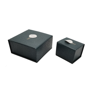 Lederne magnetische Geschenkbox ledernes Geschenkbox-Luxusschwarz-PUs
