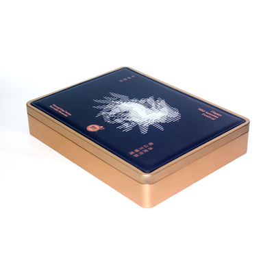 Ledernes Oberflächenmetalldosen-Luxusgeschenk-Verpackenkasten-Plätzchen-Nahrungmooncake