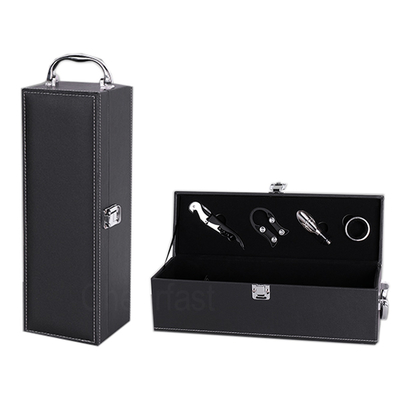 Wein-Kasten-Verpacken PUs ledernes Geschenkbox-0.25mm einzelnes