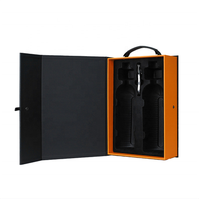 0.30mm Zinnblech-Leder-Wein-Kasten Luxus-Champagne Bottle Leather Packaging