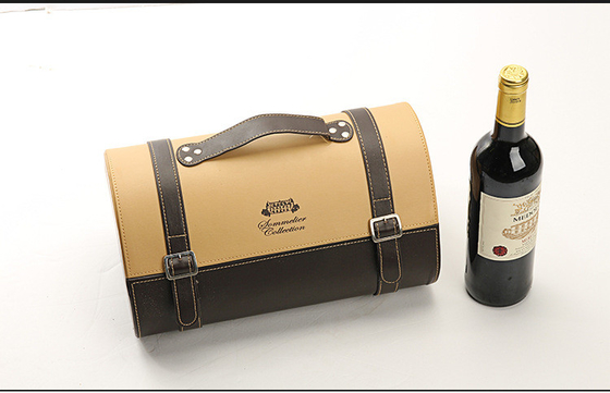 Wein-Kasten flasche der Luxus-ledernen Geschenk-Flasche PUs Verpackenmit Werkzeugen