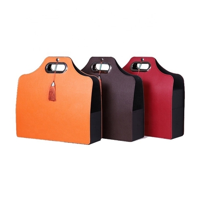 2 Wein-Flaschen-lederne Geschenkbox