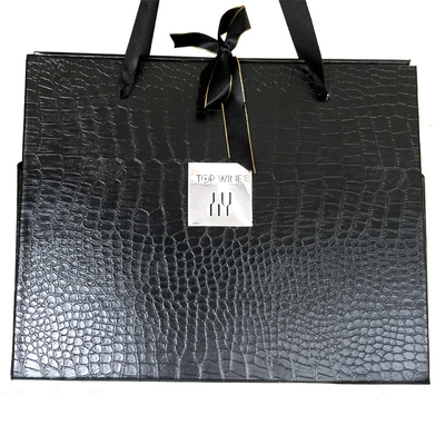 Kundenspezifischer Logo Leather Gift Box Gift schwärzen faltenden Kasten des Wein-2