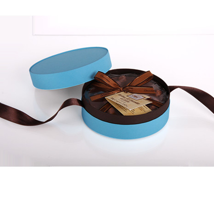 Luxuspapppapier-Röhrenverpackungs-runde Pralinenschachtel mit Deckel