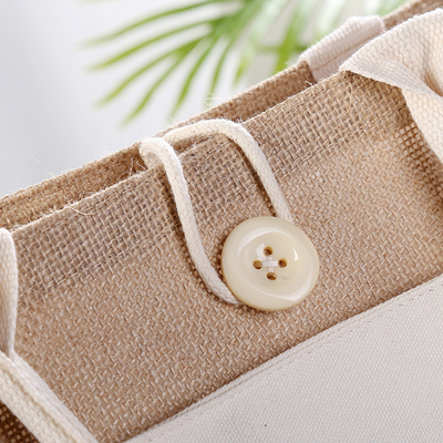 Strand-Leinwand-Tote Bag Eco Friendly Reusable-Jutefaser-Tasche kundengebundenes Logo