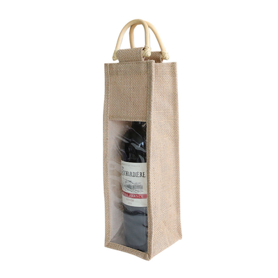 Man füllt Wein-Leinwand Tote Bag Recyclable Beer Festival mit PVC-Fenster ab