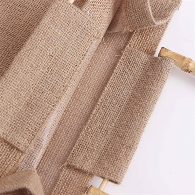 Wiederverwendbarer Einkaufsleinwand-Tote Bag Jute Tote Bag-Bambusgriff