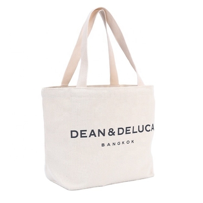 Einfaches organisches wiederverwendbares Einkaufstasche-Baumwollsegeltuch Tote Bag With Pocket