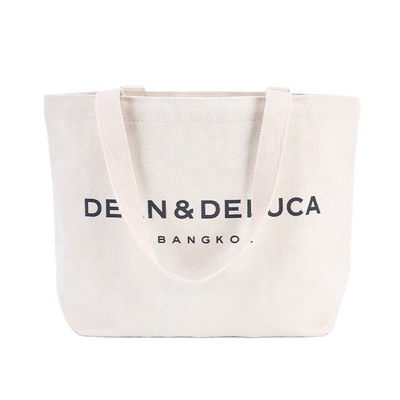 Einfaches organisches wiederverwendbares Einkaufstasche-Baumwollsegeltuch Tote Bag With Pocket