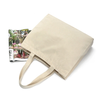 Wiederverwendbare leere Segeltuch-Tote Bag Women Foldable Cotton-Einkaufstaschen