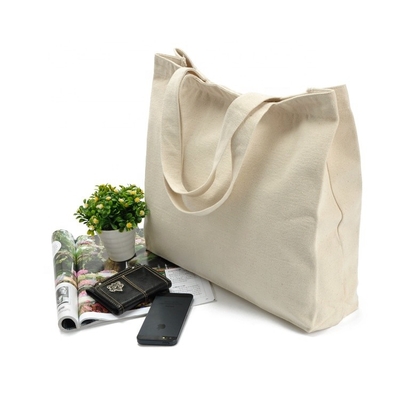 Wiederverwendbare leere Segeltuch-Tote Bag Women Foldable Cotton-Einkaufstaschen