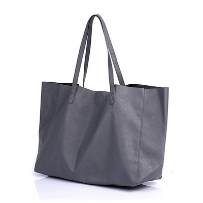 Wiederverwendbare Frauen PU lederner Tote Bag 	 L39 x W16 x H30 cm