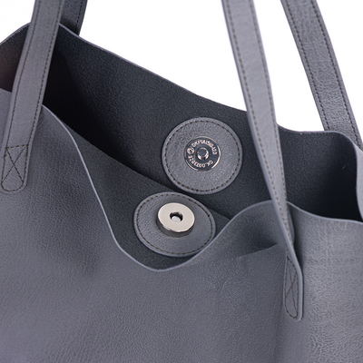 Wiederverwendbare Frauen PU lederner Tote Bag 	 L39 x W16 x H30 cm