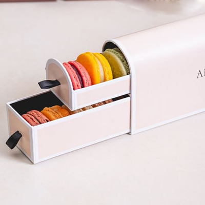 Plätzchen-Weihnachten-Macaron-Geschenkbox-Pappgewohnheit