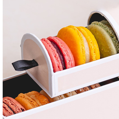 Plätzchen-Weihnachten-Macaron-Geschenkbox-Pappgewohnheit