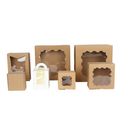 PC-weiße Bäckerei-Kästen Plätzchen-Pappe-Macaron-Geschenkbox-30 mit Fenster