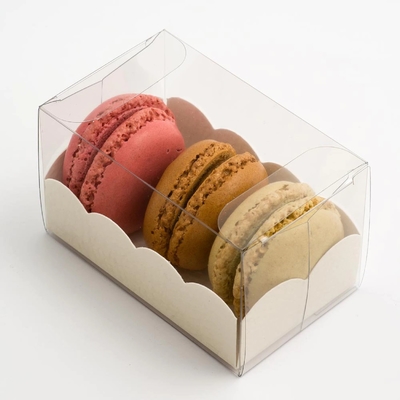 HAUSTIER multi Spezifikations-Schokoladen-Keks Macaron-Kuchen-Geschenkbox-Elfenbein-Brett