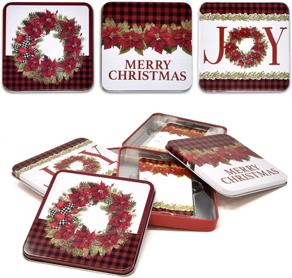 Guter Preis Weihnachtsgeschenk-Karte Tin Gift Box Storage Container mit Deckel-Geschenk-Verpackung Online