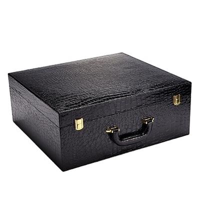 Guter Preis Kundenspezifisches Logo Huge Space Box For-Geschenk mit Krokodil-Leder Online