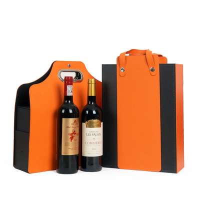 Guter Preis Flaschen-Versandgeschenk Art Leather Gift Box Cardboard des Wein-6 Online