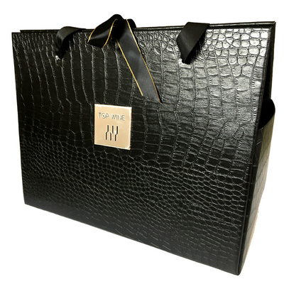 Guter Preis Kundenspezifischer Logo Leather Gift Box Gift schwärzen faltenden Kasten des Wein-2 Online