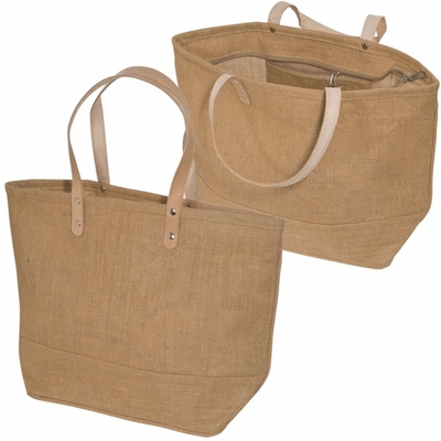 Guter Preis Haushalts-große Baumwollleinwand Tote Bag With Leather Handle Online