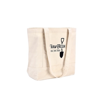 Guter Preis Tote Bags Pure Cotton Canvas-Tasche der Strand-Schulter-Frauen mit Drucklogo Online