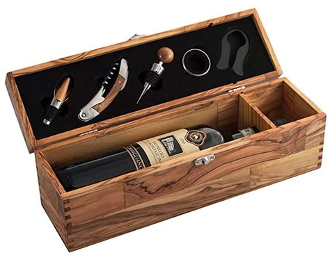 Guter Preis Jahrestags-Hochzeits-hölzerne Geschenkboxen für Wein-Flaschen-Geschäfts-Geschenk Online