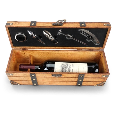 Guter Preis Erstklassiger Geschenk-hölzerner Wein-Kasten-einzelner Geschenk-Wein-Kasten für Geburtstags-Hochzeit Online