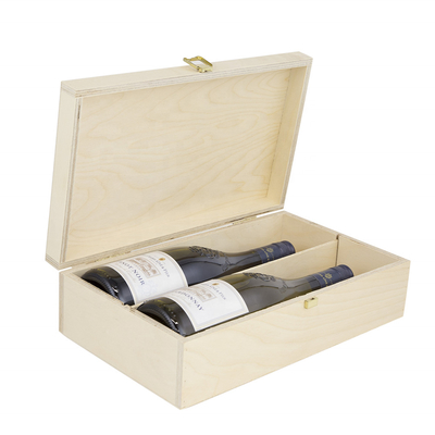 Guter Preis In Brand gesetzte doppelter Flaschen-hölzerner Wein-Kasten-Spitzengriff eingehängte Deckel-Fördermaschine Online