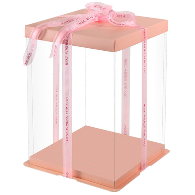 Guter Preis Kundenspezifisches Tortenschachtel-weißes klares Luxusquadrat-transparente Geburtstagsfeier-Geschenkbox Online